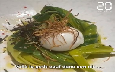 Fait «A la maison»: L'oeuf dans son nid de poireau de Bruno Verjus