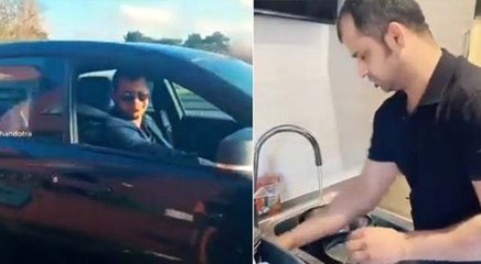 VIDEO: सूट-बूट पहनकर BMW से उतारा पति, पत्‍नी ने उतरवाए कपड़े और धुलवाए बर्तन