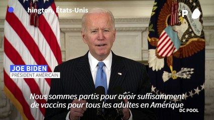 Etats-Unis : Biden promet des vaccins pour tous les adultes "d'ici fin mai"