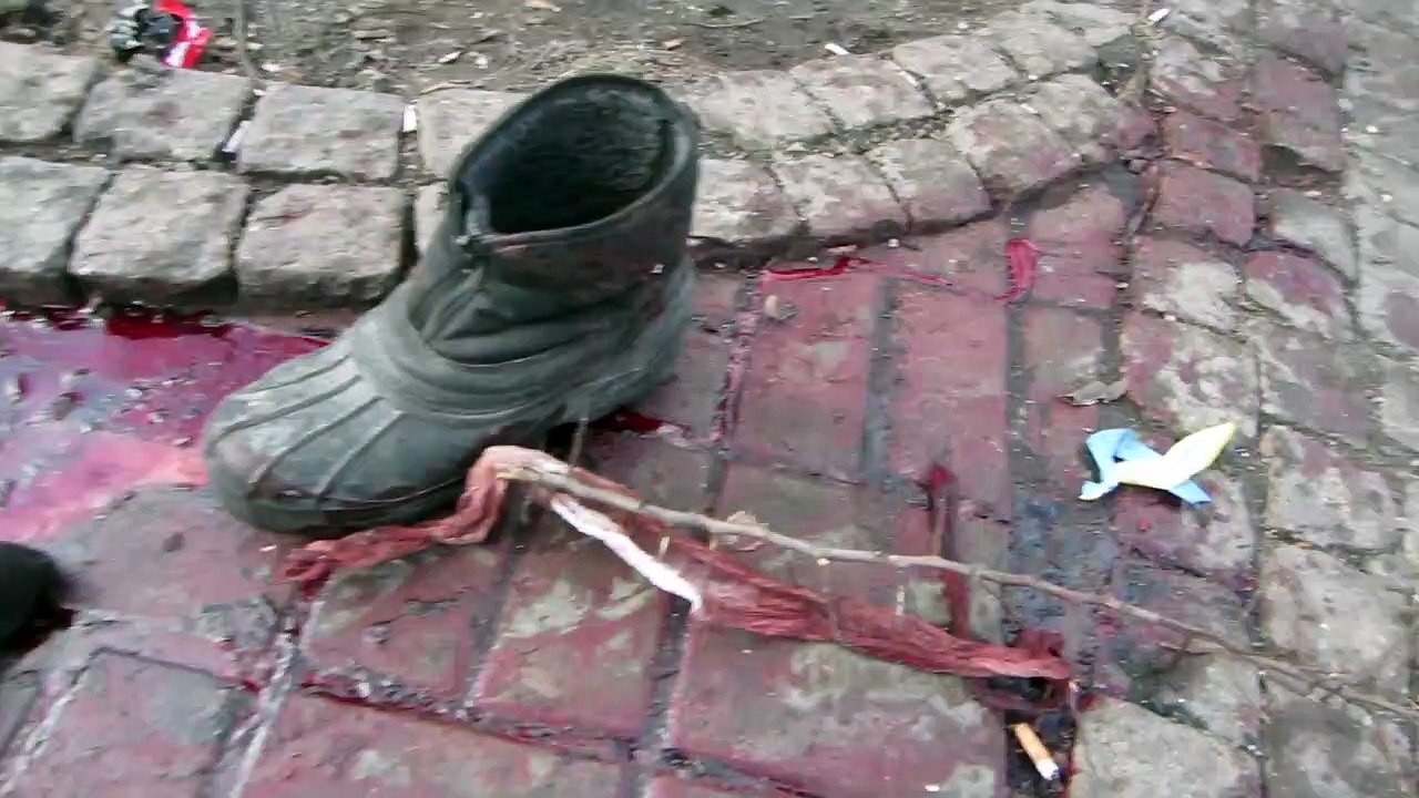 Кровь, траектория пули. Кто и откуда стрелял. Майдан