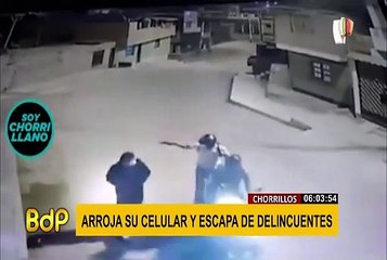 Chorrillos: hombre salva su vida al arrojar su celular