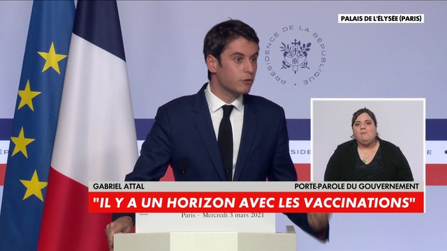Gabriel Attal : «Il y a un horizon avec la vaccination. Nous commençons à observer les effets de la vaccination sur l'épidémie»