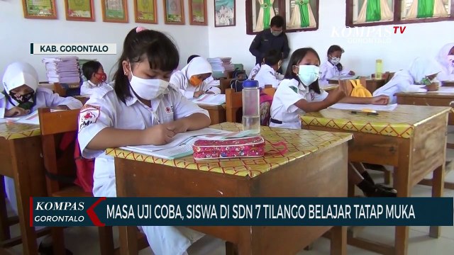 Masa Uji Coba, Siswa Di SDN 7 Tilango Belajar Tatap Muka