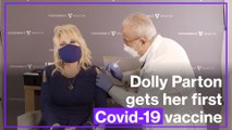 Dolly Parton gets her first Covid-19 vaccine