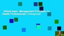 Online lesen  Management Principles for Health Professionals  Unbegrenzt