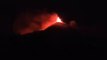 Lava spews into the air as volcano erupts