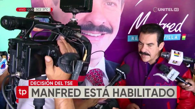 El TSE habilita a Manfred Reyes Villa y sigue como candidato a la Alcaldía de Cochabamba