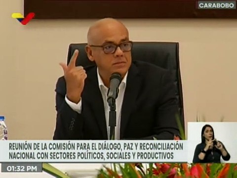 Presidente de la AN Jorge Rodríguez: Frente a las agresiones imperiales en Venezuela no sucumbimos a los llamados de guerra