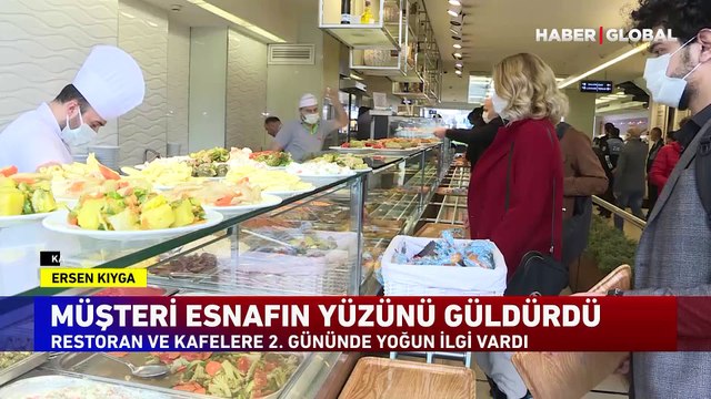Müşteri esnafın yüzünü güldürdü! Restoran ve kafelere yoğun ilgi