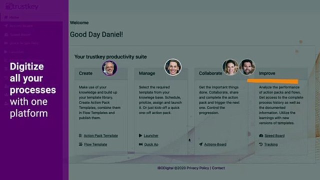 Productive and safe cloud-based collaboration through interactive digital templates by trustkey