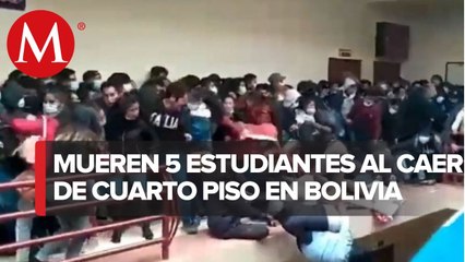 En Bolivia, mueren 5 estudiantes tras caer desde un cuarto piso; barandal se rompió