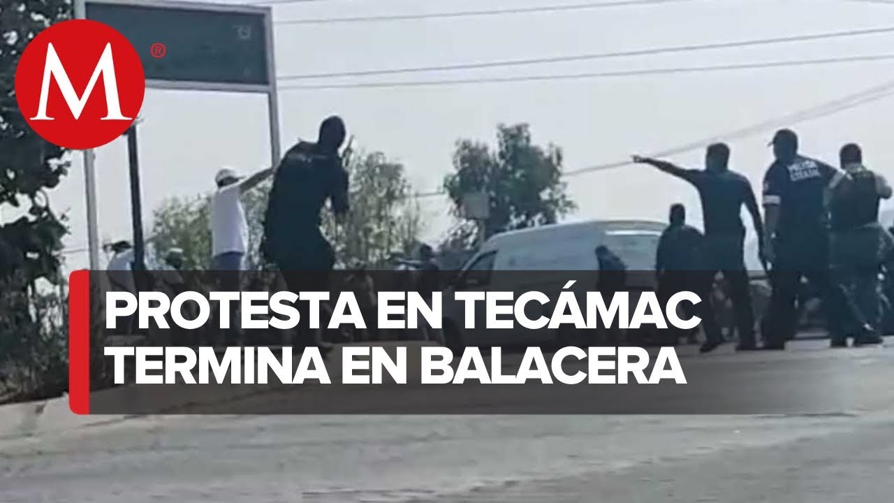 Policías dispersan protesta de dulceros a balazos en Tecámac; hay tres lesionados
