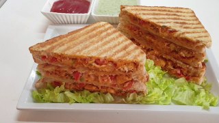 Chicken Tikka Sandwich | Chicken Tikka Sandwich Recipe | چکن تکہ سینڈوچ