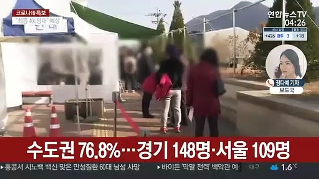 신규확진 400명 안팎 예상…상급종합병원 접종 시작