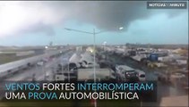 Tornado atingiu o Uruguai durante competição automobilística