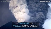 Incrível timelapse mostra cinzas sendo expelidas do vulcão Agnung