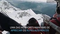 Veja os alpes austríacos de um helicóptero!