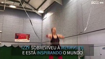 Inspiração: Jovem amputada é campeã de trampolim