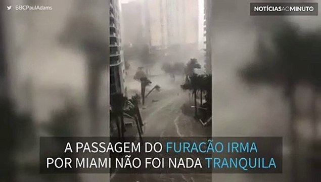 Imagens impressionantes da passagem do furacão Irma por Miami