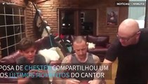 Um dos últimos momentos de Chester Bennington com a família