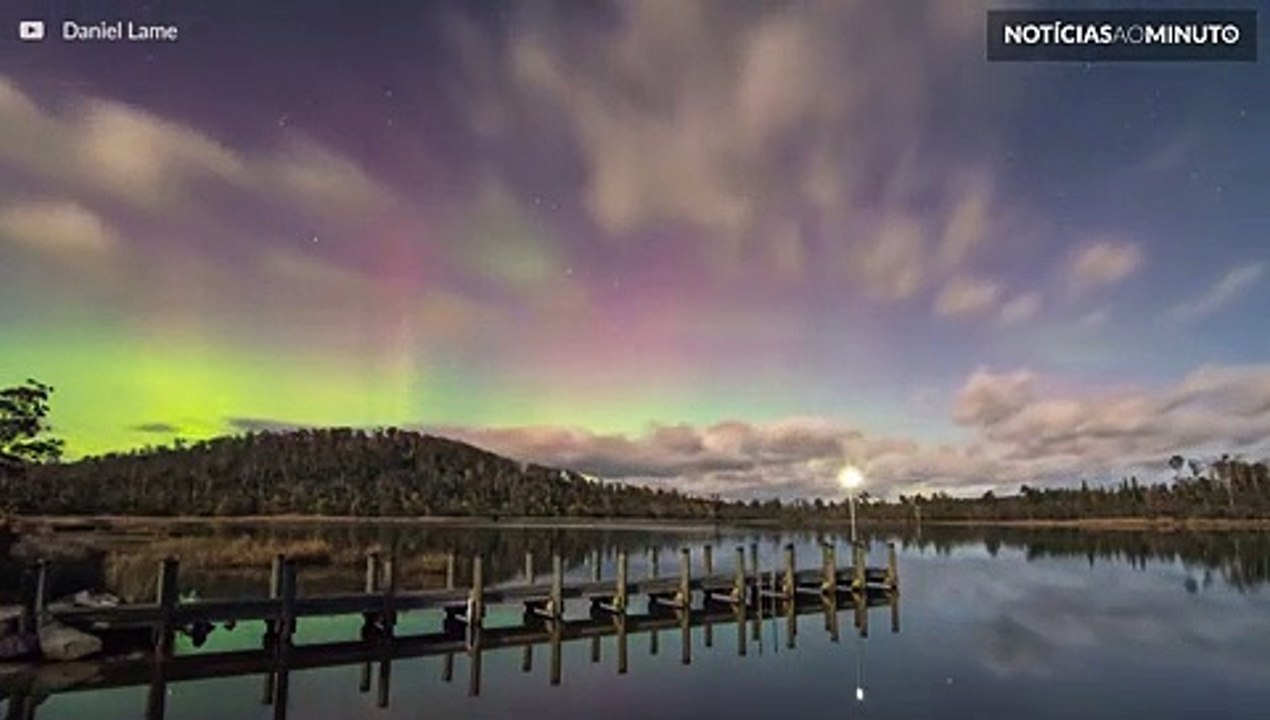 Incrível aurora austral registrada em time-lapse