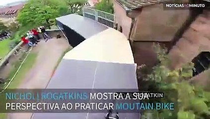 Primeiro salto de 1440º de Moutain Bike na perspectiva do atleta