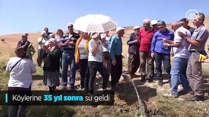 Köylerine 35 yıl sonra su geldi