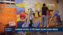 Bangkitkan Wisata dan Perdagangan, Seniman Pontianak Lukis Mural di Pecinan Jalan Gajah Mada