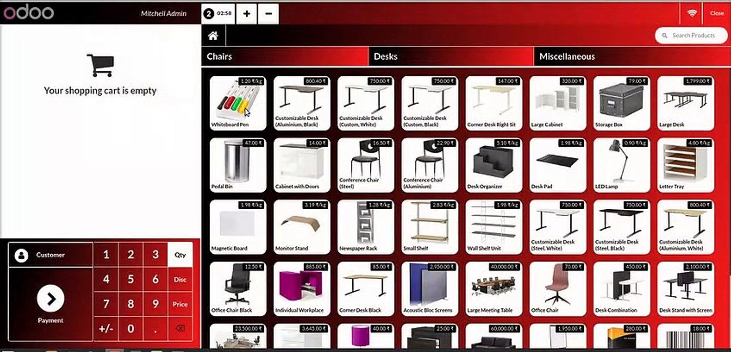Multiple Color Style Points of sales Themes in Odoo