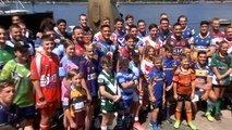 Players from all 16 NRL clubs launch season in Sydney