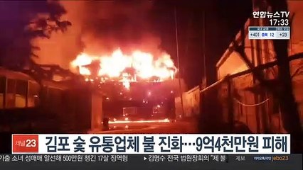 김포 숯 유통업체 불 진화…9억4천만원 피해