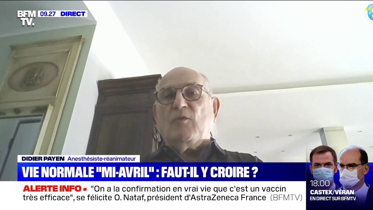 Didier Payen, anesthésiste-réanimateur: "Je ne pense pas qu'on ait des effets très significatifs (du vaccin) dans les six semaines"