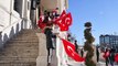 18 Mart'ta Çanakkale'de göndere çekilecek ay yıldızlı bayrak Sivas'a ulaştı