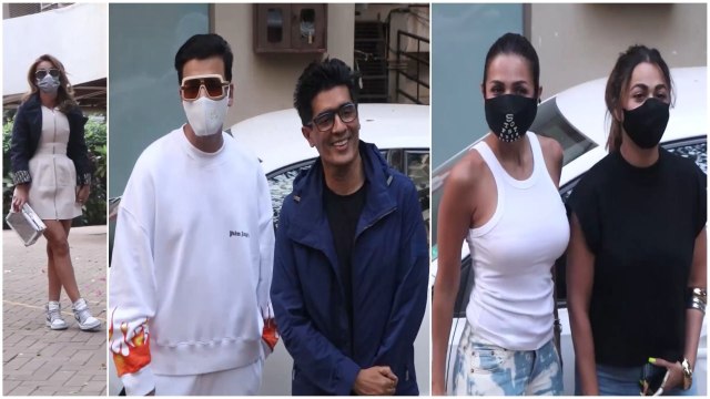 Malaika Arora, Karan Johar, Manish Malhotra, Karisma Kapoor & Amrita Arora at kareena Kapoor’s house