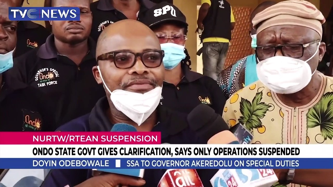 Ondo State Government Gives Clarification On NURTW, RTEAN Suspension