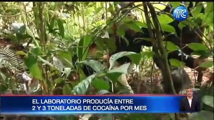 Encuentran laboratorio que producía dos  a tres toneladas de cocaína al mes