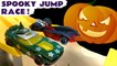 Halloween Hot Wheels with Disney Pixar Cars Lightning McQueen versus Marvel Avengers Superheroes with Spooky Funny Funlings in this Racing Video for Kids Full Episode English from Kid Friendly Family Channel Toy Trains 4U