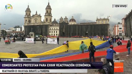 Desde Colombia - Comerciantes protestan para exigir reactivación económica