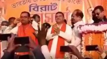 TMC leader started doing sit-ups on the stage holding ears