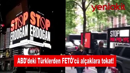 ABD'deki Türklerden FETÖ'nün köpeklerine tokat!