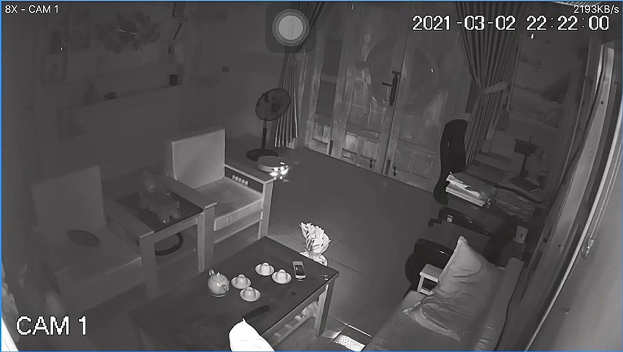 Reversing Robot Vacuum Moves Fan