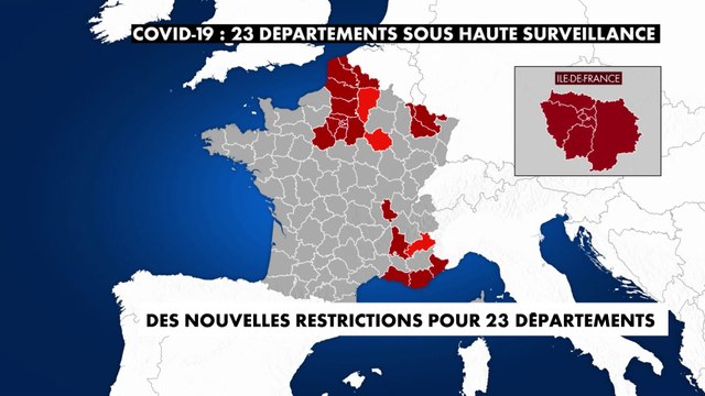Des nouvelles restrictions pour 23 départements