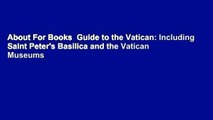 About For Books  Guide to the Vatican: Including Saint Peter's Basilica and the Vatican Museums