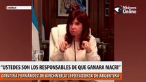Cristina Kirchner declaró en la causa dólar futuro y criticó a la Justicia: “Ustedes son los responsables de que ganara Macri”