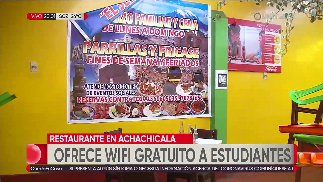 El restaurante en La Paz que regala internet para que niños pasen clases virtuales en La Paz