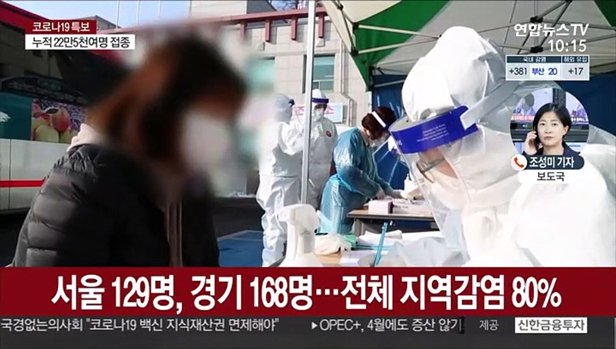 398명 신규확진…400명 선 아래로