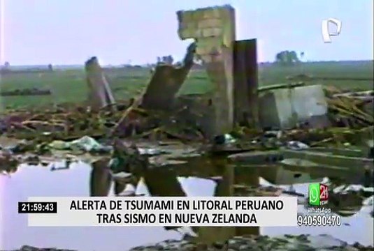 Terremoto en Nueva Zelanda generó alerta de tsunami en Perú