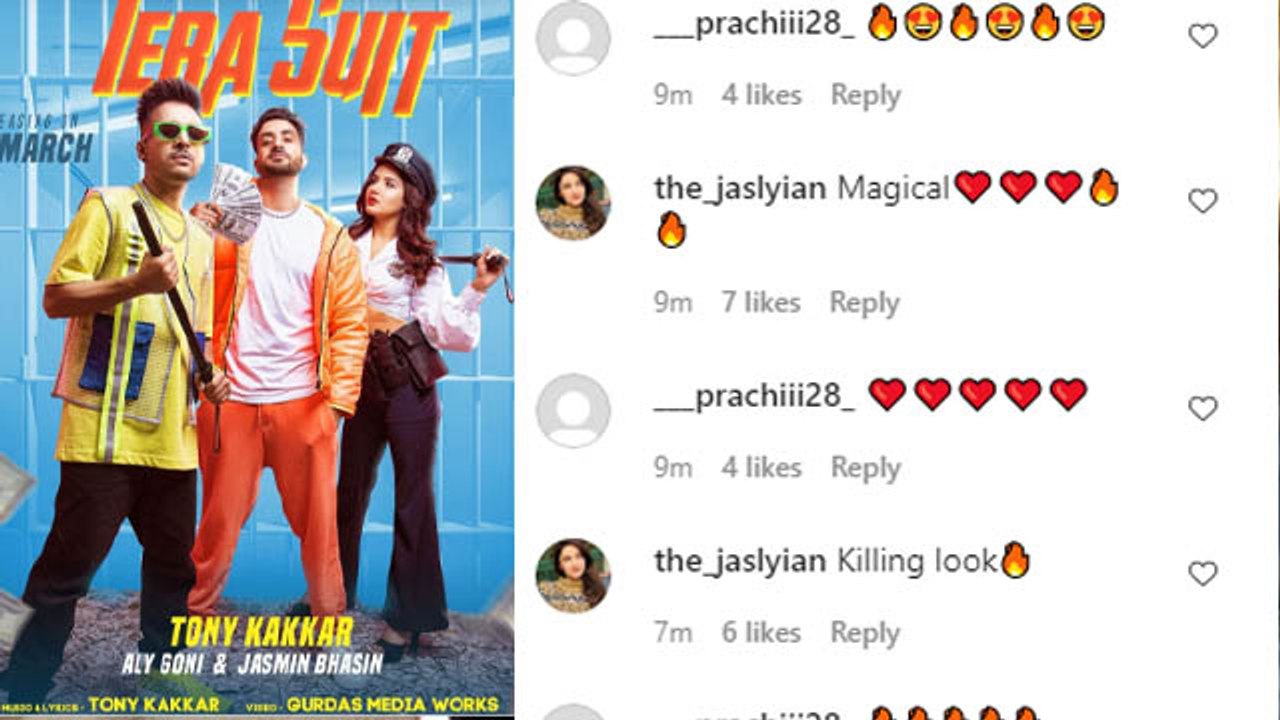 Jasmin Bhasin और Aly Goni का Tony Kakkar के साथ Tera Suit Poster देख ये बोले फैंस | FilmiBeat