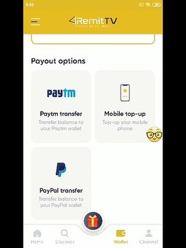 Remit TV PAYOUT OPCTION