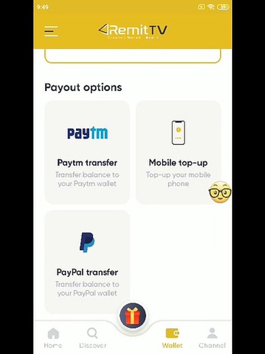 Remit TV PAYOUT OPCTION